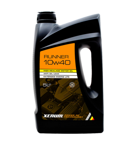 Xenum Runner 10W40 синтетическое моторное масло для авто с пробегом более чем 120000км, 5л