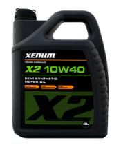 Xenum x2 10w40 полусинтетическое моторное масло для турбированных двигателей, 5л
