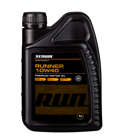 Xenum Runner 10W40 синтетическое моторное масло для авто с пробегом более чем 120000км, 1л