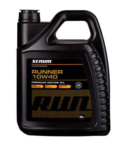 Xenum Runner 10W40 синтетическое моторное масло для авто с пробегом более чем 120000км, 5л